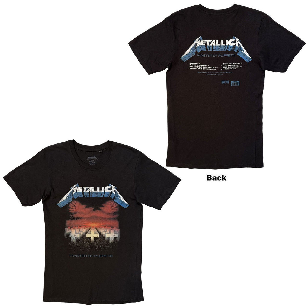 Metallica - Camiseta "Master of Puppets Tracks" Unisex - D2fy - Direct To Fans - Metallica