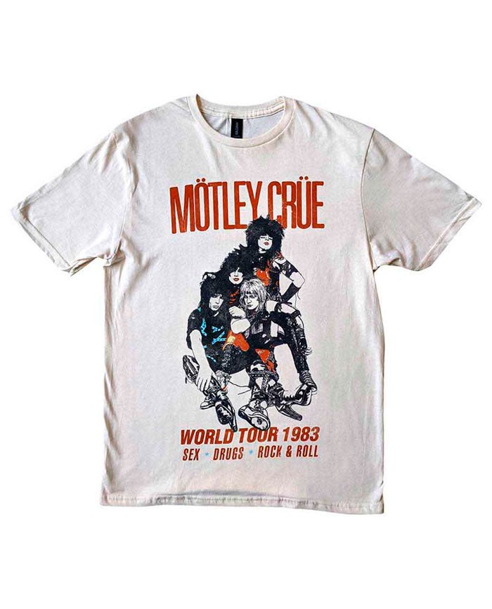 Motley Crue - Camiseta "World Tour Vintage" Unisex - D2fy · Rocktud - Rocktud