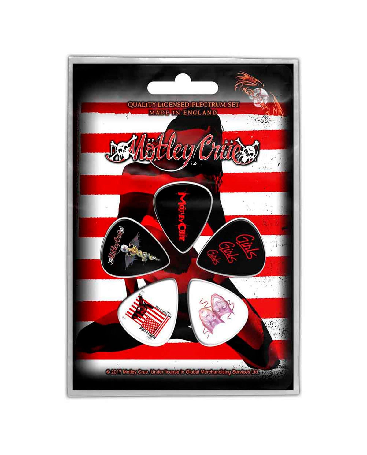 Motley Crue - Pack de púas "Red, White & Crue" - D2fy · Rocktud - Rocktud