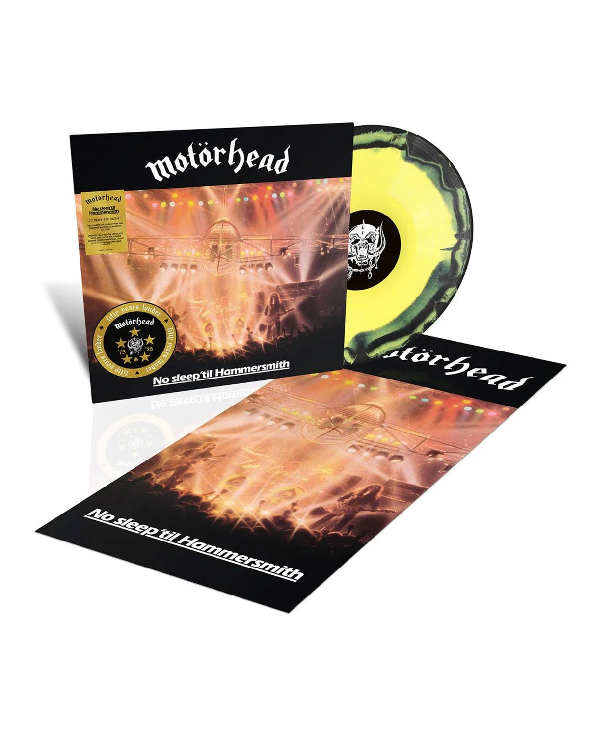 Motörhead - LP Vinilo Amarillo y Negro "No Sleep Til’ Hammersmith (50th Anniversary)" - D2fy · Rocktud - Rocktud