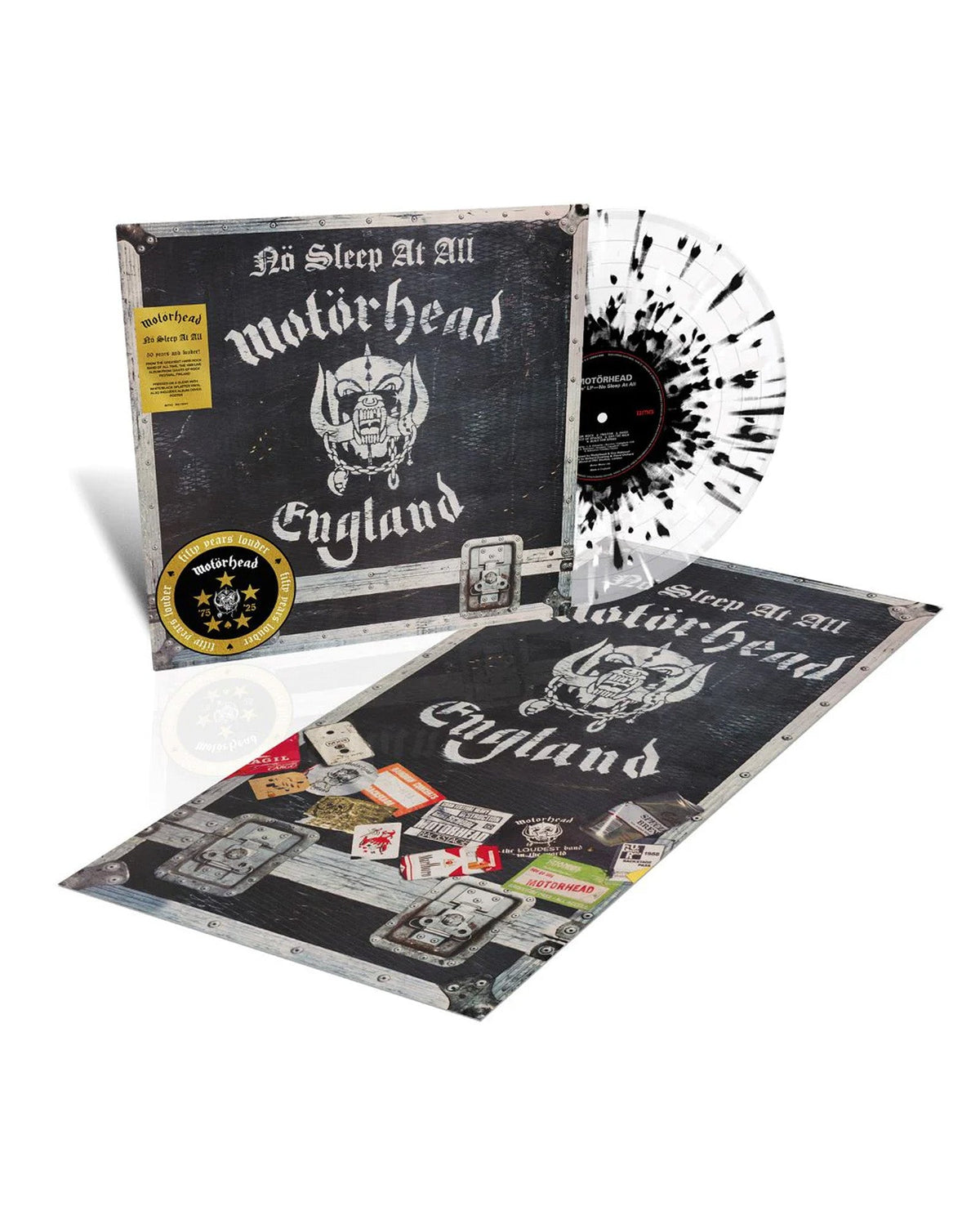 Motörhead - LP Vinilo Splatter Negro y Blanco "No Sleep At All (50th Anniversary Edition)" - D2fy · Rocktud - Rocktud