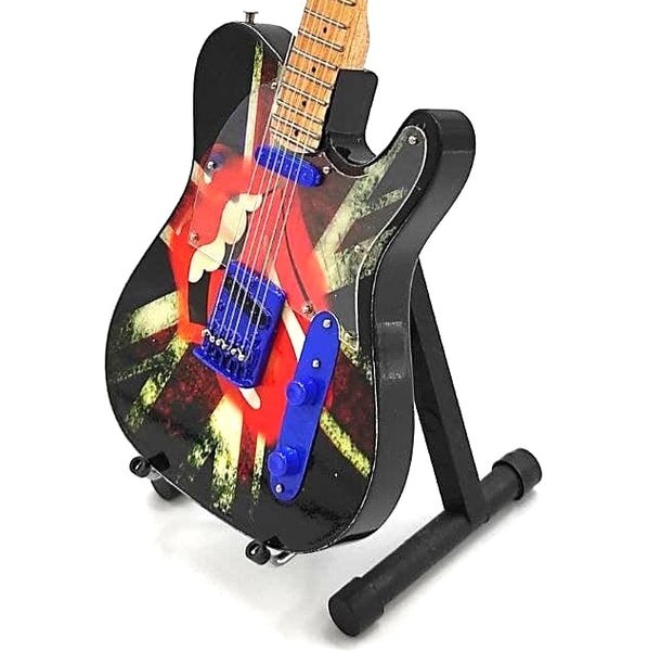 Music Legends - N2301 Mini Guitarra de Colección Bandera Británica (Años 60) - Inspirada en The Rolling Stones - D2fy - Direct To Fans - Music Legends
