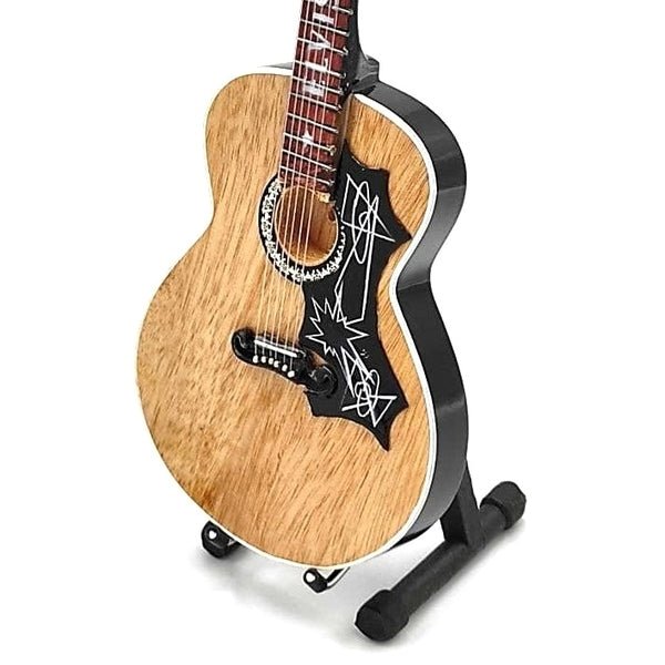 Music Legends - N284 Mini Guitarra de Colección Acústica Natural con Golpeador Decorado (Años 60) - Inspirada en Elvis Presley - D2fy - Direct To Fans - Music Legends