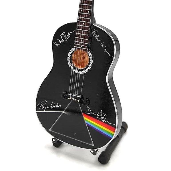 Music Legends - N3155 Mini Guitarra de Colección Acústica Negra con Prisma (Años 70) - Inspirada en Pink Floyd - D2fy - Direct To Fans - Music Legends