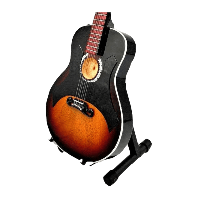 Music Legends - N4138 Mini Guitarra de Colección Acústica Sunburst y Negra (Años 60) - Inspirada en Johnny Cash - D2fy - Direct To Fans - Music Legends