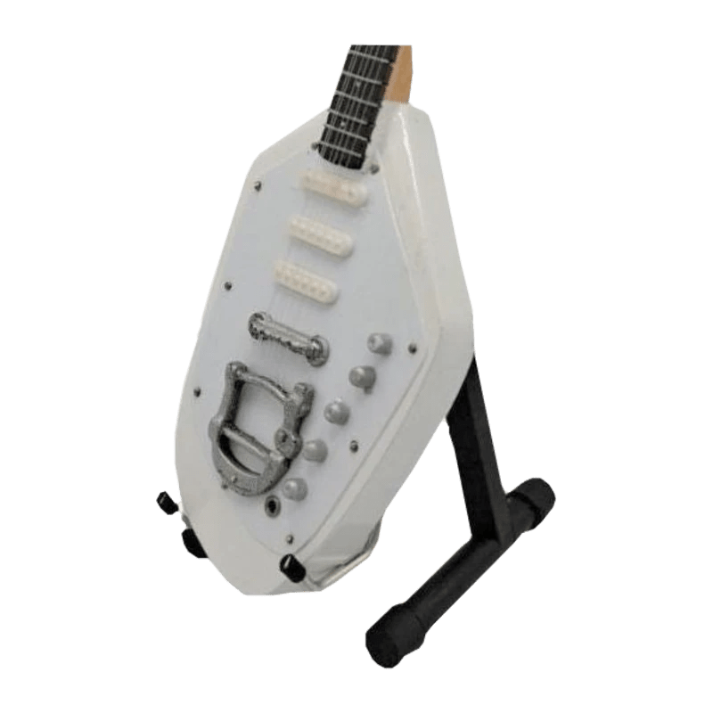 Music Legends - N4404 Mini Guitarra de Colección Blanca de Forma Pentagonal (Años 70) - Inspirada en Joy Division - D2fy - Direct To Fans - Music Legends