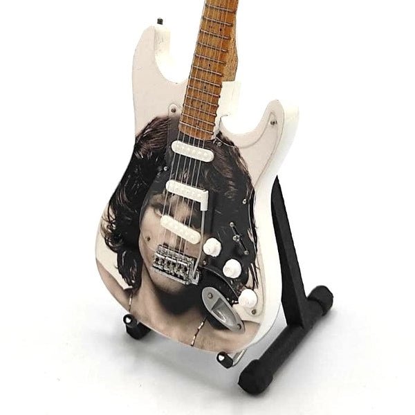 Music Legends - N5357 Mini Guitarra de Colección Blanca con Retrato (Años 70) - Inspirada en The Doors - D2fy - Direct To Fans - Music Legends