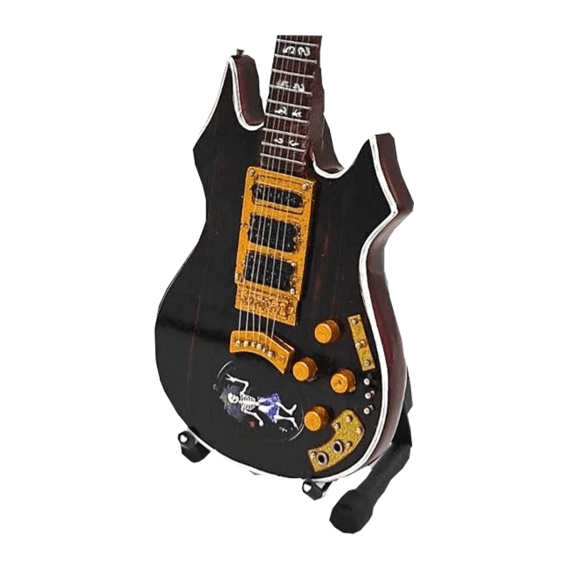 Music Legends - N5531 Mini Guitarra de Colección Madera Oscura con Detalles Dorados (Años 70) - Inspirada en Grateful Dead - D2fy - Direct To Fans - Music Legends