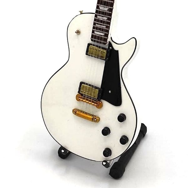 Music Legends - N7788 Mini Guitarra de Colección Blanca de Cuerpo Sólido (Años 70) - Inspirada en KISS - D2fy - Direct To Fans - Music Legends