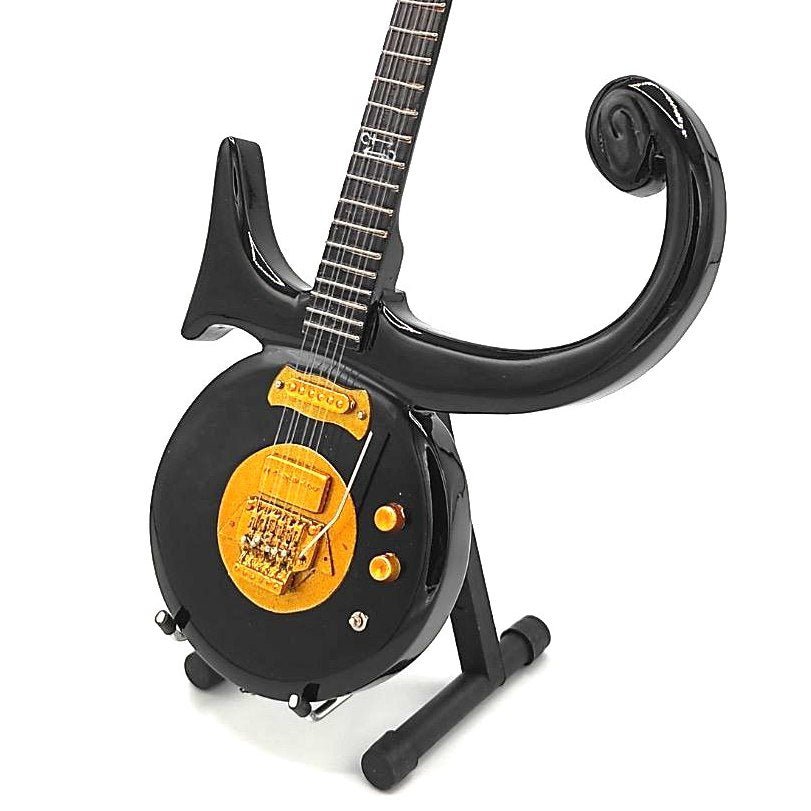 Music Legends - N79 Mini Guitarra de Colección Negra con Forma de Símbolo (Años 80) - Inspirada en Prince - D2fy - Direct To Fans - Music Legends