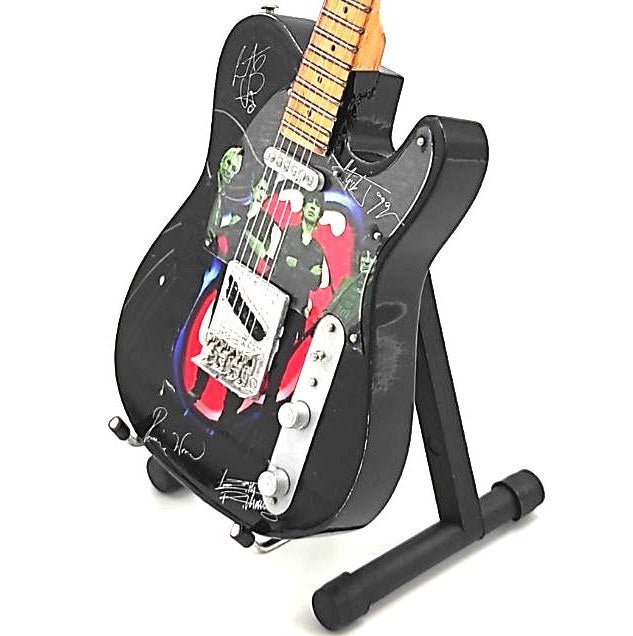 Music Legends - N8570 Mini Guitarra de Colección Negra con Lengua y Firmas (Años 60) - Inspirada en The Rolling Stones - D2fy - Direct To Fans - Music Legends
