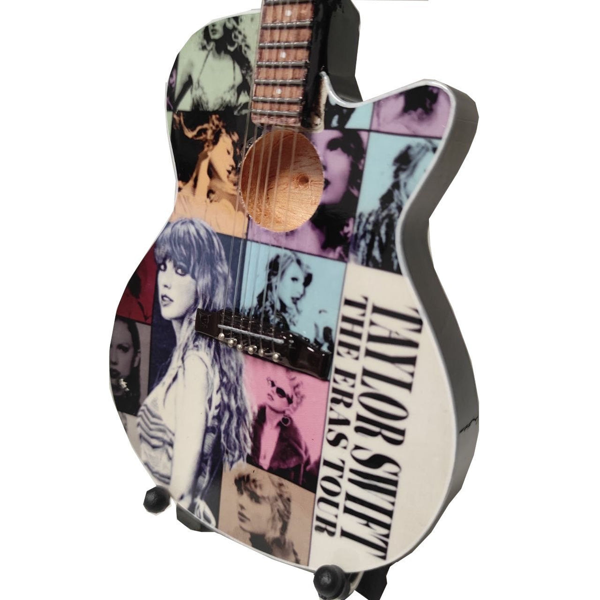 Music Legends - N9064 Mini Guitarra de Colección Collage en Tonos Pastel (Actual) - Inspirada en Taylor Swift - D2fy - Direct To Fans - Music Legends
