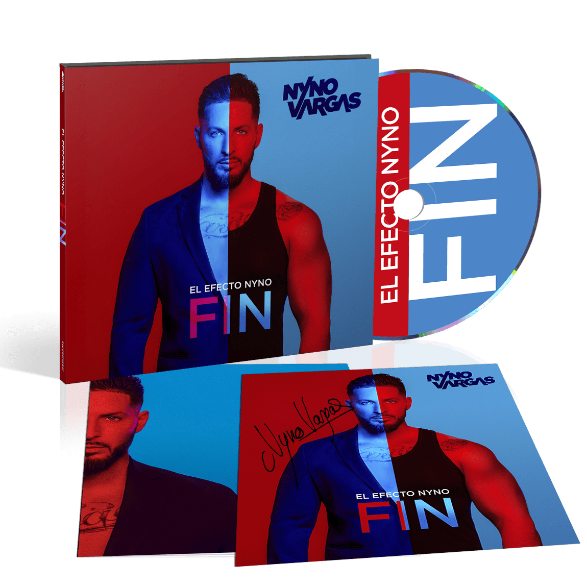 Nyno Vargas  - CD Digipack + Postal FIRMADA "El Efecto Nyno...Fin" - D2fy · Rocktud - D2fy