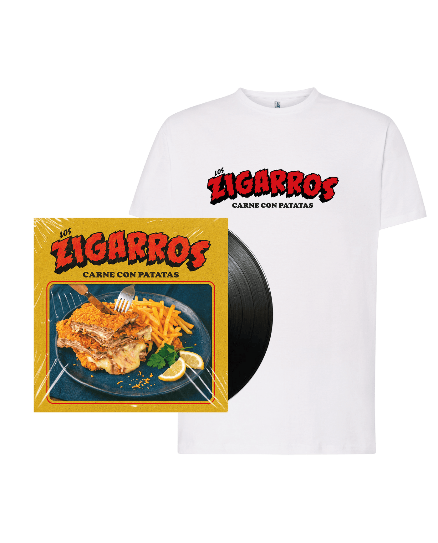 PACK Camiseta + LP Firmado + CD (Encartado) - D2fy - Direct To Fans - Los Zigarros