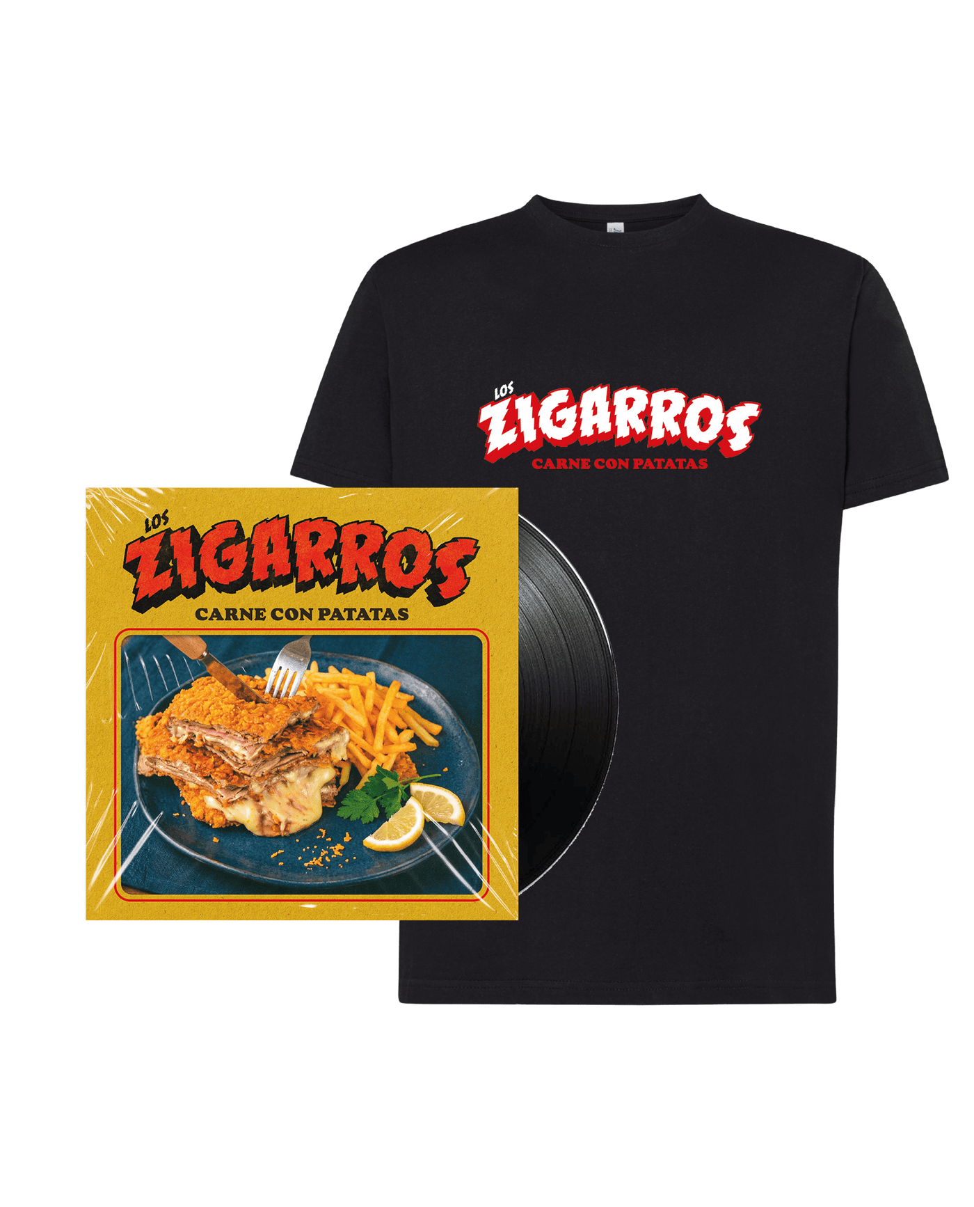 PACK Camiseta + LP Firmado + CD (Encartado) - D2fy - Direct To Fans - Los Zigarros