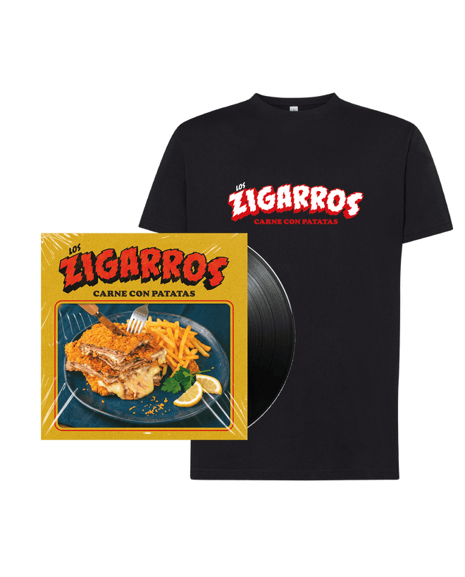 PACK Camiseta + LP Firmado + CD (Encartado) - D2fy - Direct To Fans - Los Zigarros