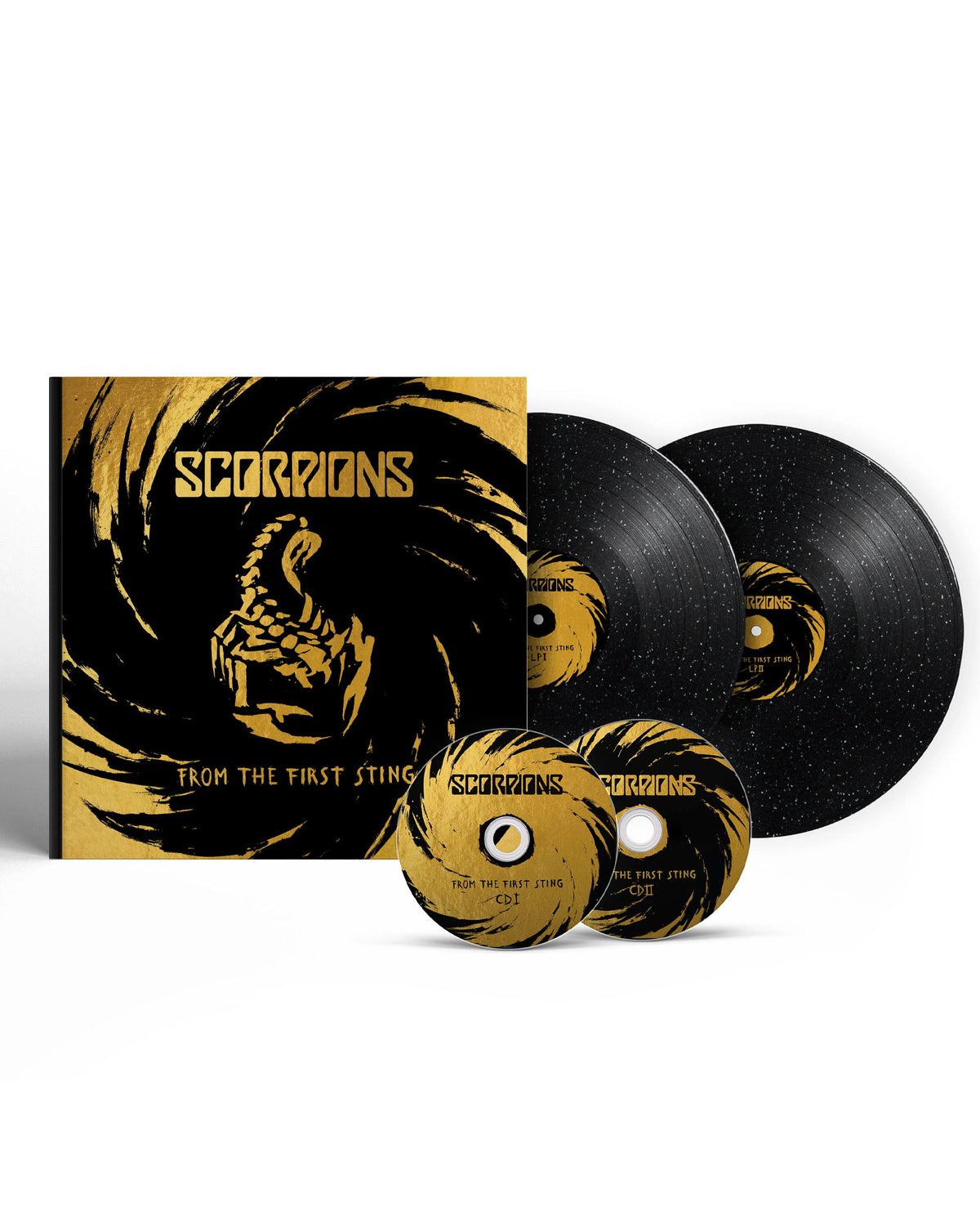 Scorpions - Bookpack 2CD + 2LP Negros con motas plateadas˝From The First Sting (60th Anniversary Edition)"