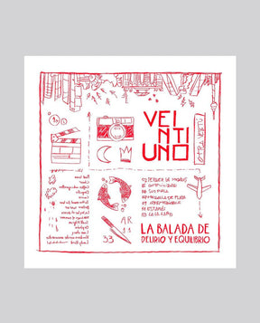 Veintiuno - LP Vinilo Rojo + Postal FIRMADA "La balada de Delirio y Equilibrio" - D2fy · Rocktud - Veintiuno