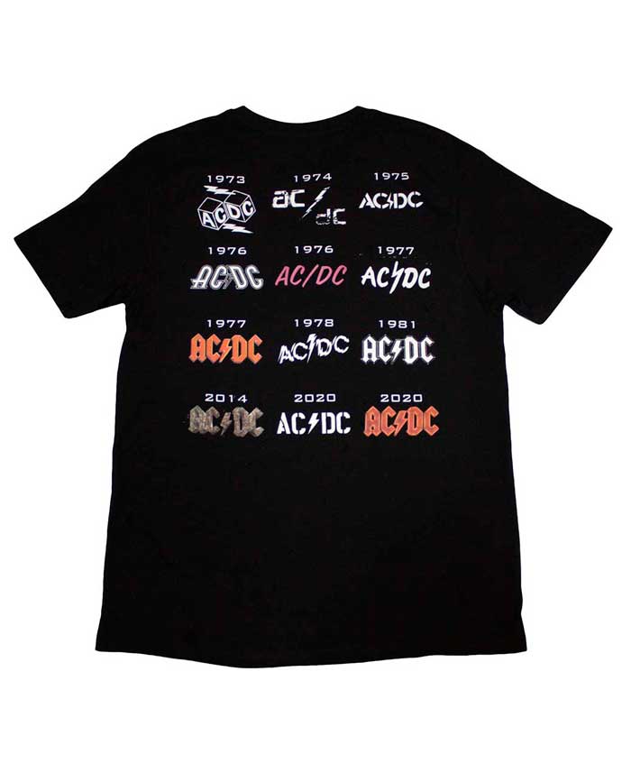 AC/DC - Camiseta "Logo History (Especial 50 Aniversario)" Unisex - D2fy · Rocktud - Rocktud