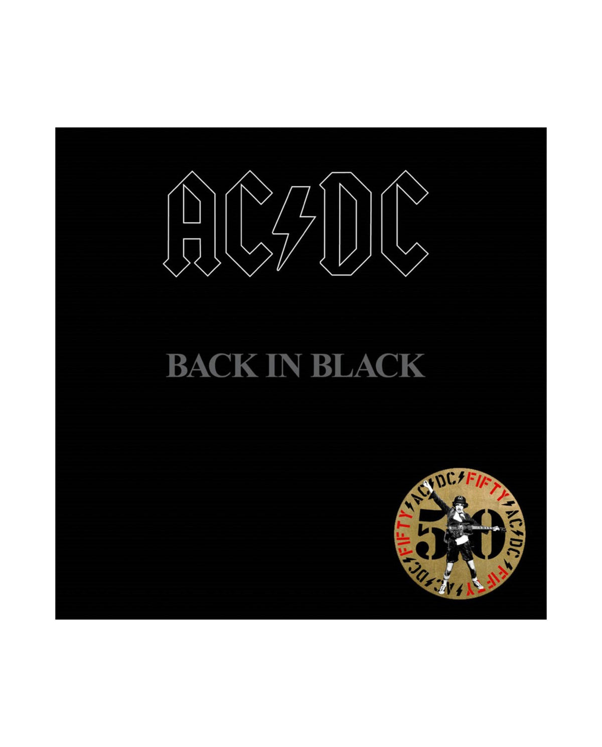 AC/DC - LP Vinilo Blanco y Negro "Back in Black (Exclusive Version)" Ed. 50 aniversario - D2fy · Rocktud - Rocktud