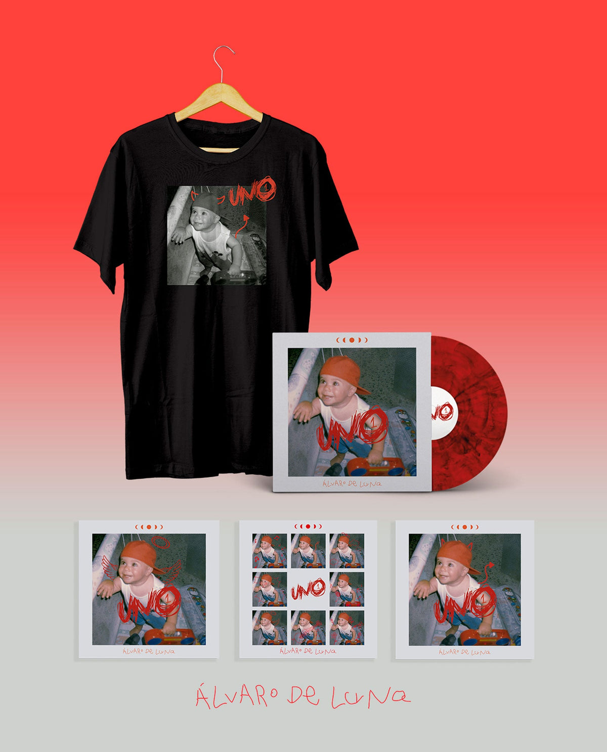Álvaro de Luna - LP Vinilo + 3 láminas Firmado + CAMISETA "UNO" - D2fy · Rocktud - D2fy