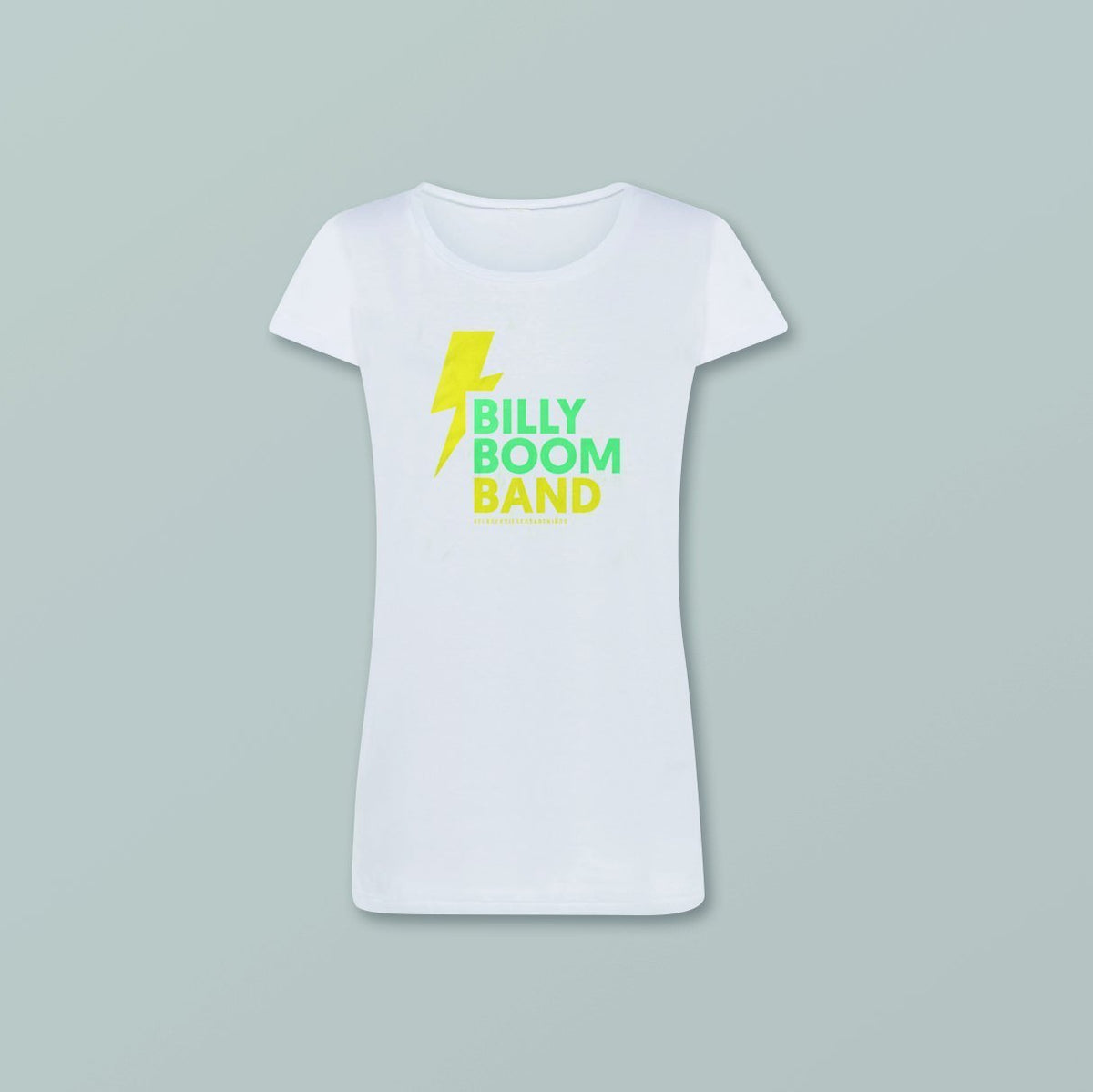 Billy Boom Band - Camiseta Rayo Blanca Mujer - D2fy · Rocktud - Billy Boom Band