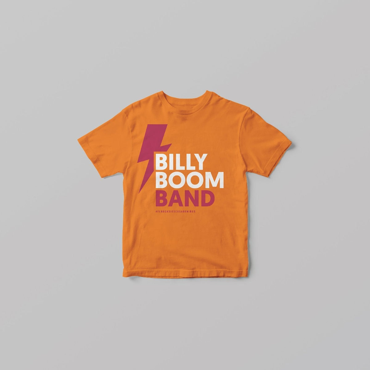 Billy Boom Band - Camiseta Rayo Naranja - D2fy · Rocktud - Billy Boom Band