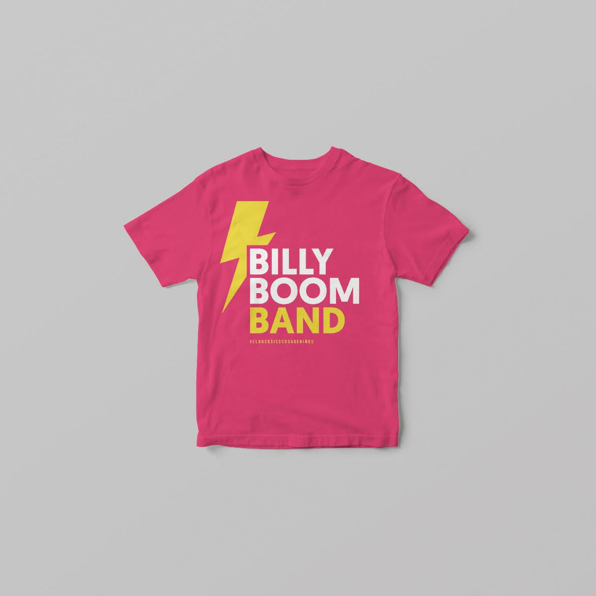 Billy Boom Band - Camiseta Rayo Rosa - D2fy · Rocktud - Billy Boom Band