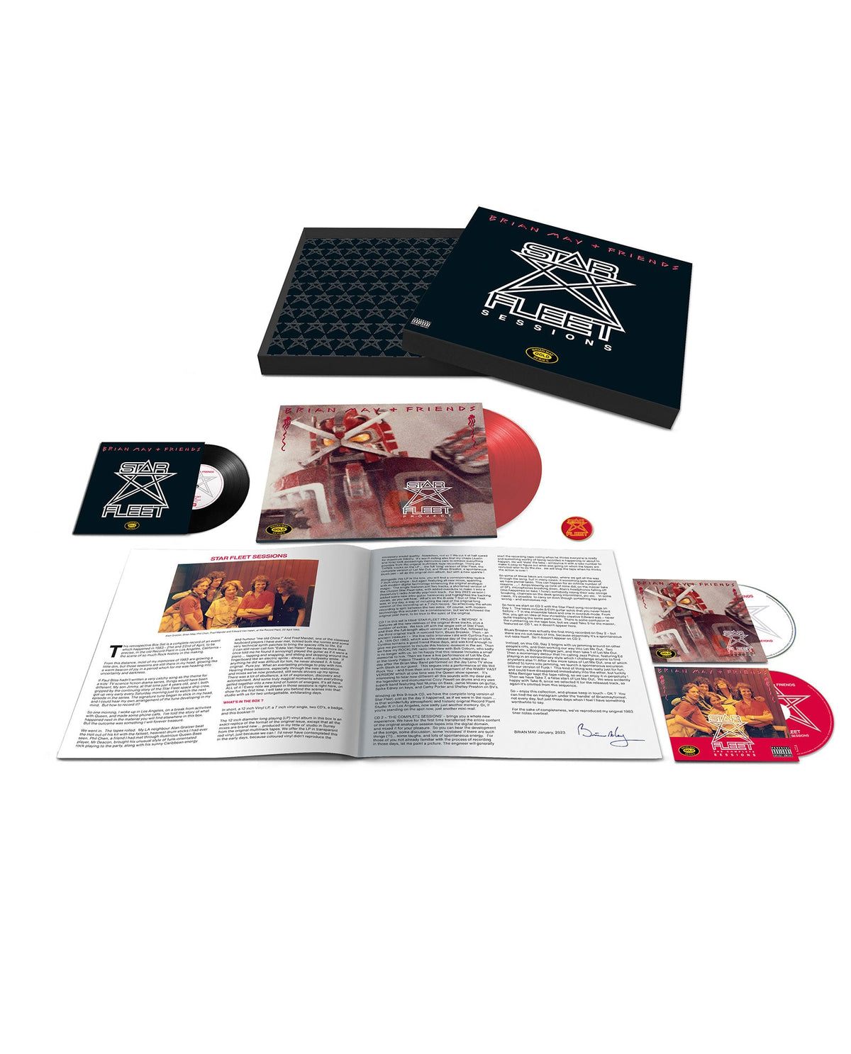 Brian May - 2CD + LP Vinilo (Color Rojo Transparente) + 7" "Star Fleet Project 40 Aniversario” - D2fy · Rocktud - Rocktud