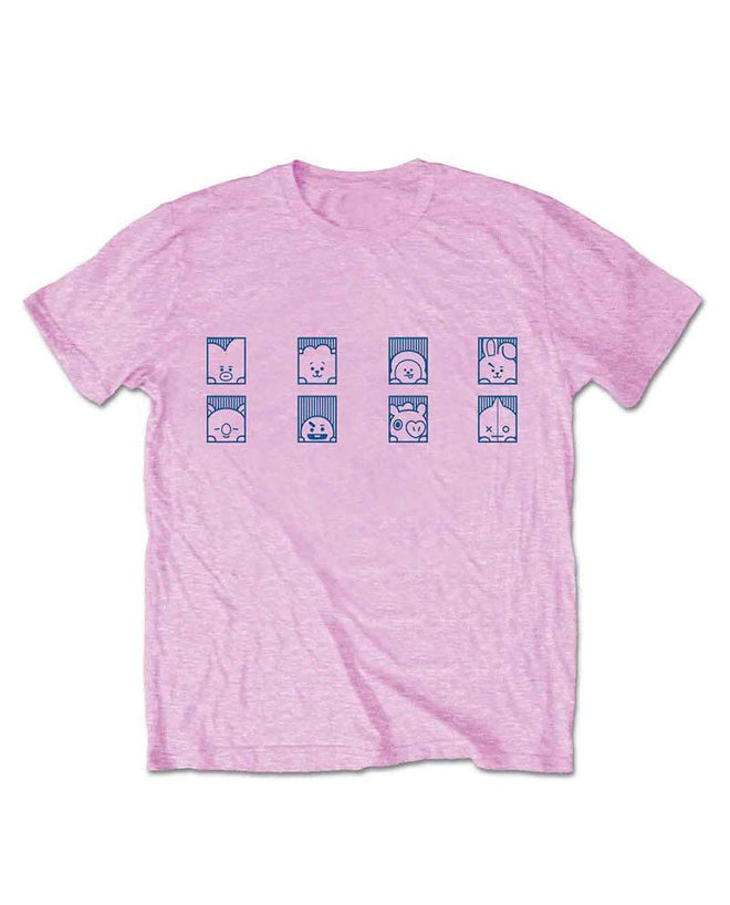BTS - Camiseta "BT21 Group Squares" Unisex - D2fy · Rocktud - D2fy
