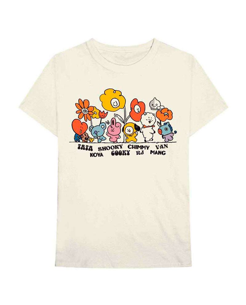 BTS - Camiseta "BT21 Hippie Flowers" Unisex - D2fy · Rocktud - D2fy