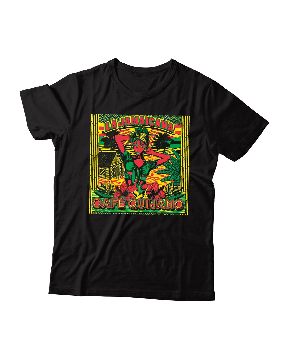 Café Quijano - Camiseta "La Jamaicana" negra - D2fy · Rocktud - Café Quijano