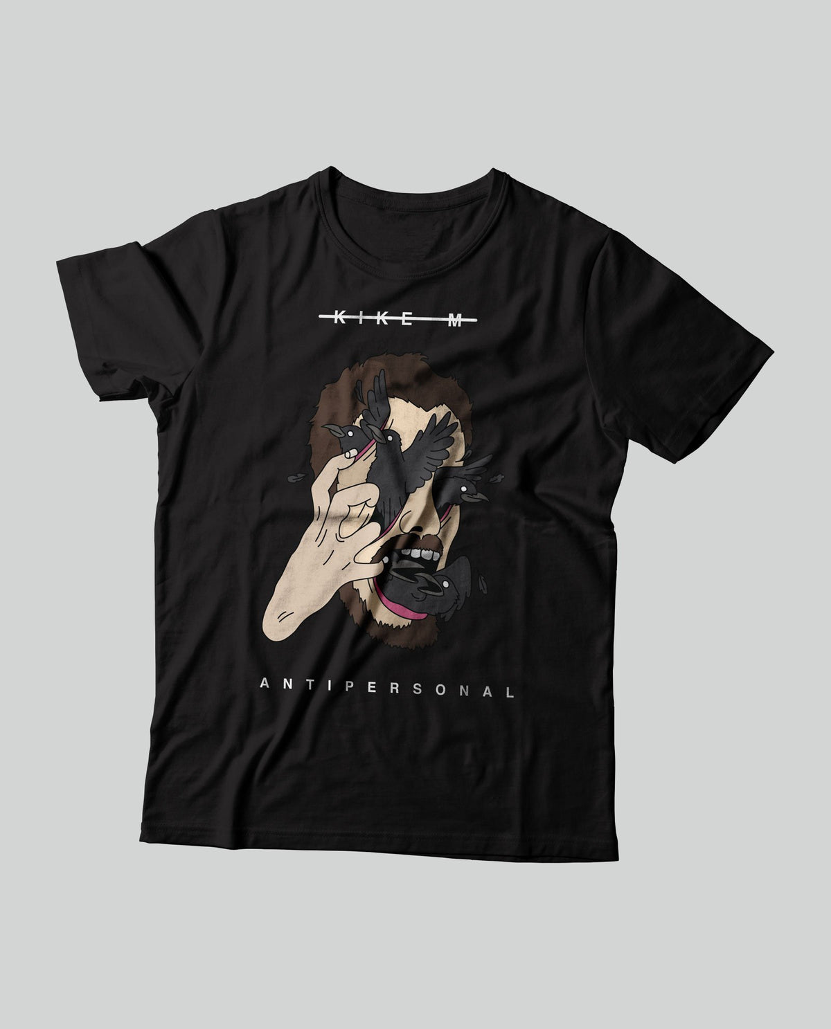 Camiseta "Antipersonal" Unisex Negra - KIKE M - Rocktud - Metales Preciosos