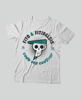 Camiseta "Cada Vez Cadáver" Infantil - Blanca - Rocktud - Fito y Fitipaldis