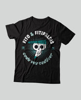 Camiseta "Cada Vez Cadáver" Infantil - Negra - Rocktud - Fito y Fitipaldis