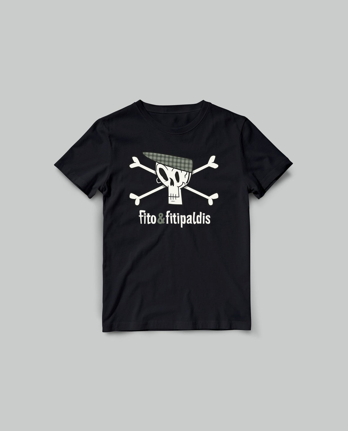 Camiseta Calavera Niño Negra - Rocktud - Fito y Fitipaldis