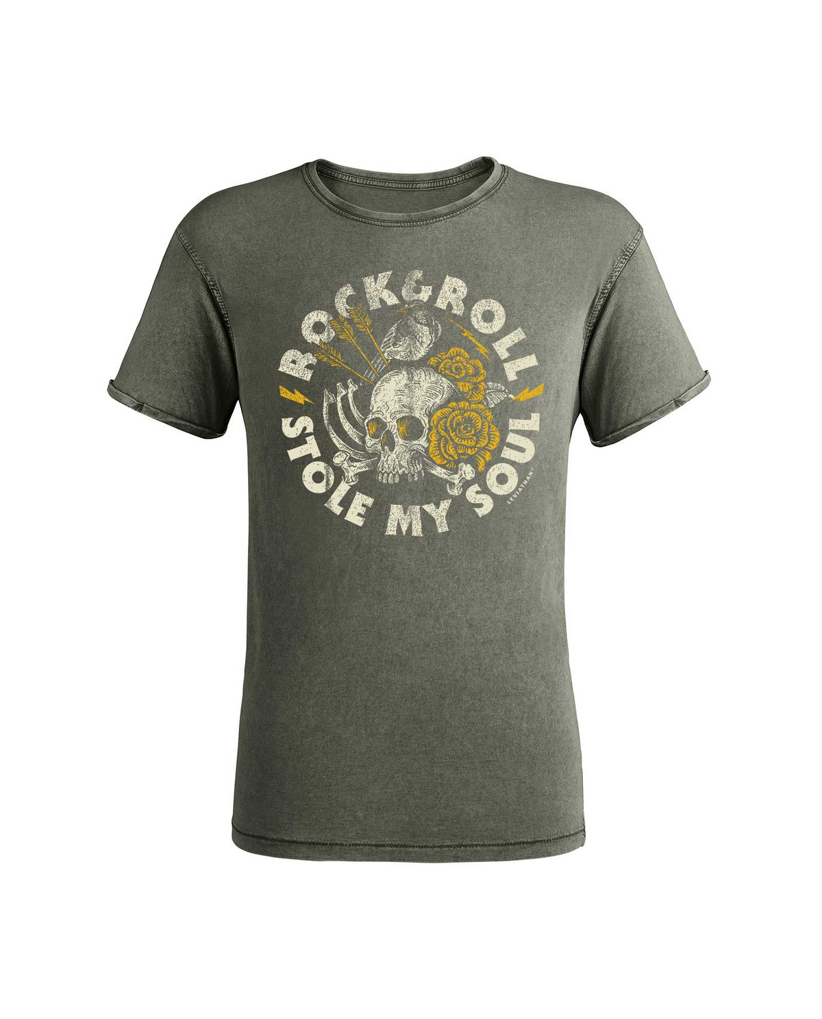 Camiseta Calavera "Rock & Roll Stole My Soul" - Leviathan Co. x Rocktud - Rocktud - Rocktud