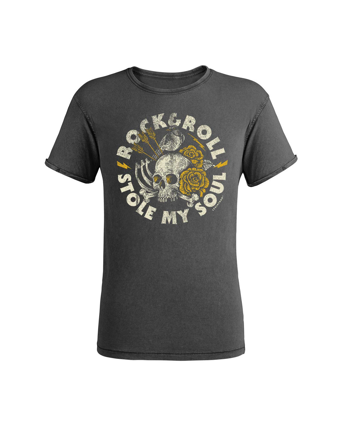 Camiseta Calavera "Rock & Roll Stole My Soul" - Leviathan Co. x Rocktud - Rocktud - Rocktud