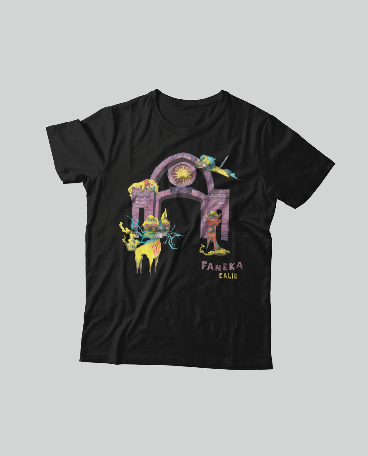 Camiseta "Caliú" Faneka - Negro - Rocktud - Metales Preciosos