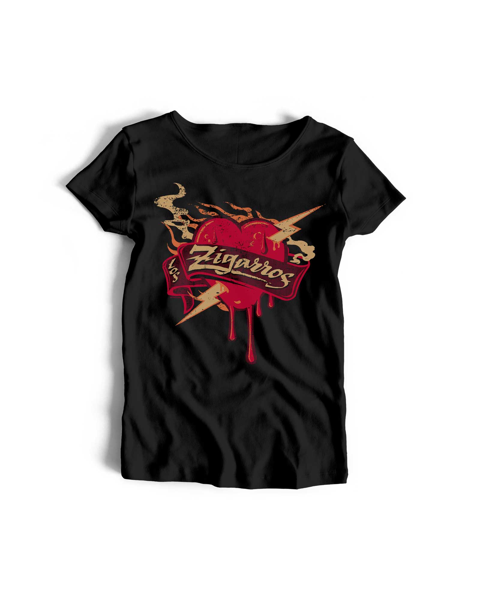 Camiseta "Corazón" Mujer - Los Zigarros - Rocktud - Los Zigarros