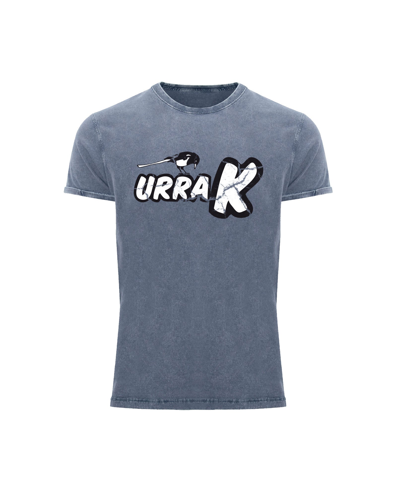 Camiseta Desgastada URRAK Logo - Azul - Rocktud - Urrak