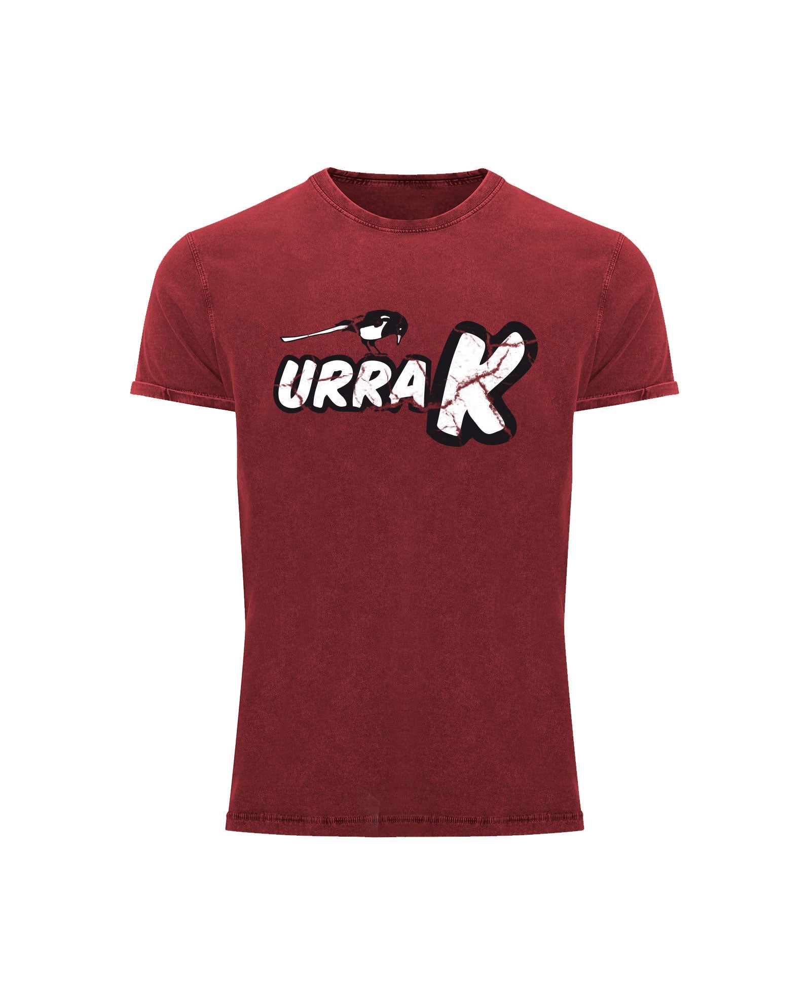 Camiseta Desgastada URRAK Logo - Rojo - Rocktud - Urrak