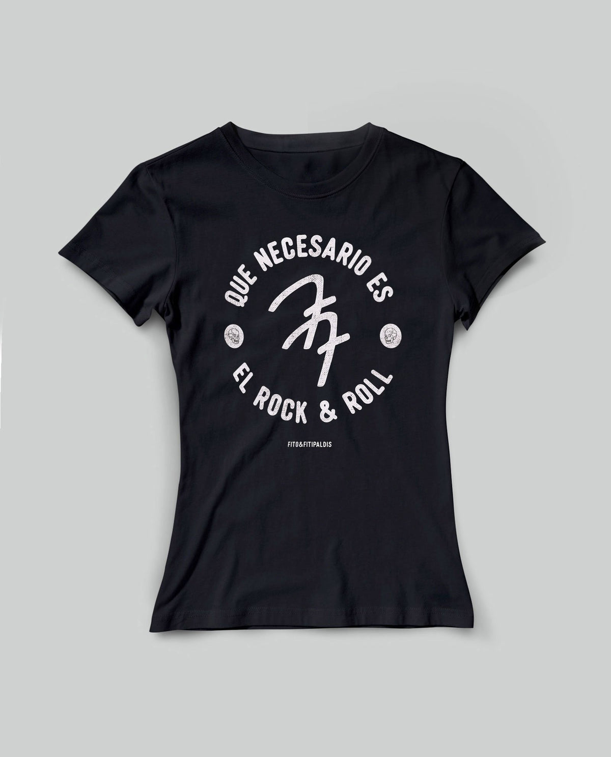 Camiseta F&F Mujer Negra - Rocktud - Fito y Fitipaldis