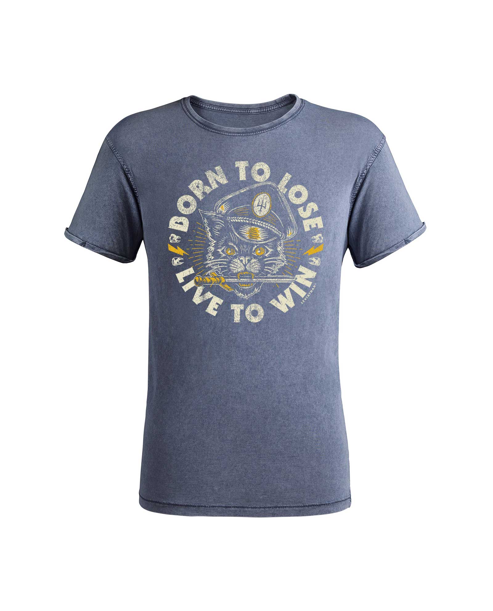 Camiseta Gato "Born To Lose, Live To Win" - Leviathan Co. x Rocktud - Rocktud - Rocktud