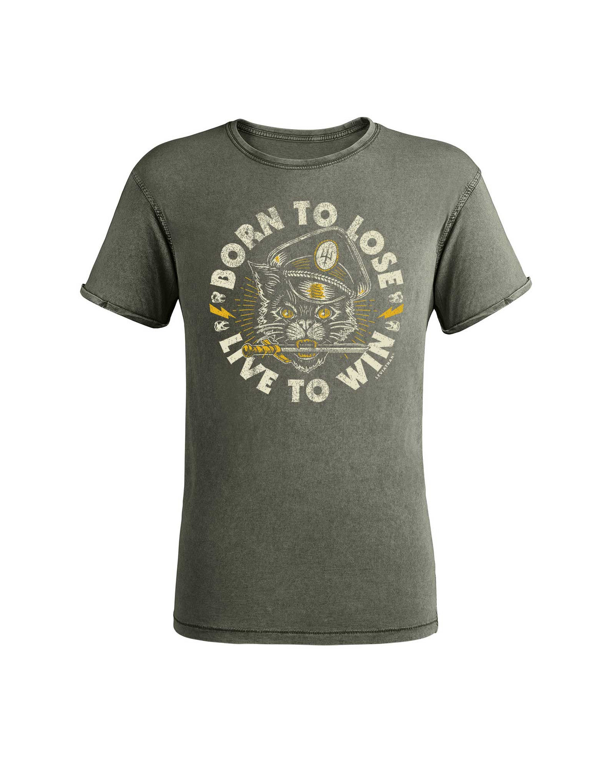 Camiseta Gato "Born To Lose, Live To Win" - Leviathan Co. x Rocktud - Rocktud - Rocktud