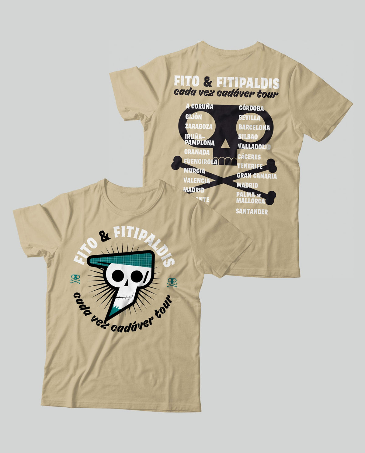 Camiseta "Gira Cada Vez Cadáver Tour" Unisex Arena - Fito y Fitipaldis - Rocktud - Fito y Fitipaldis