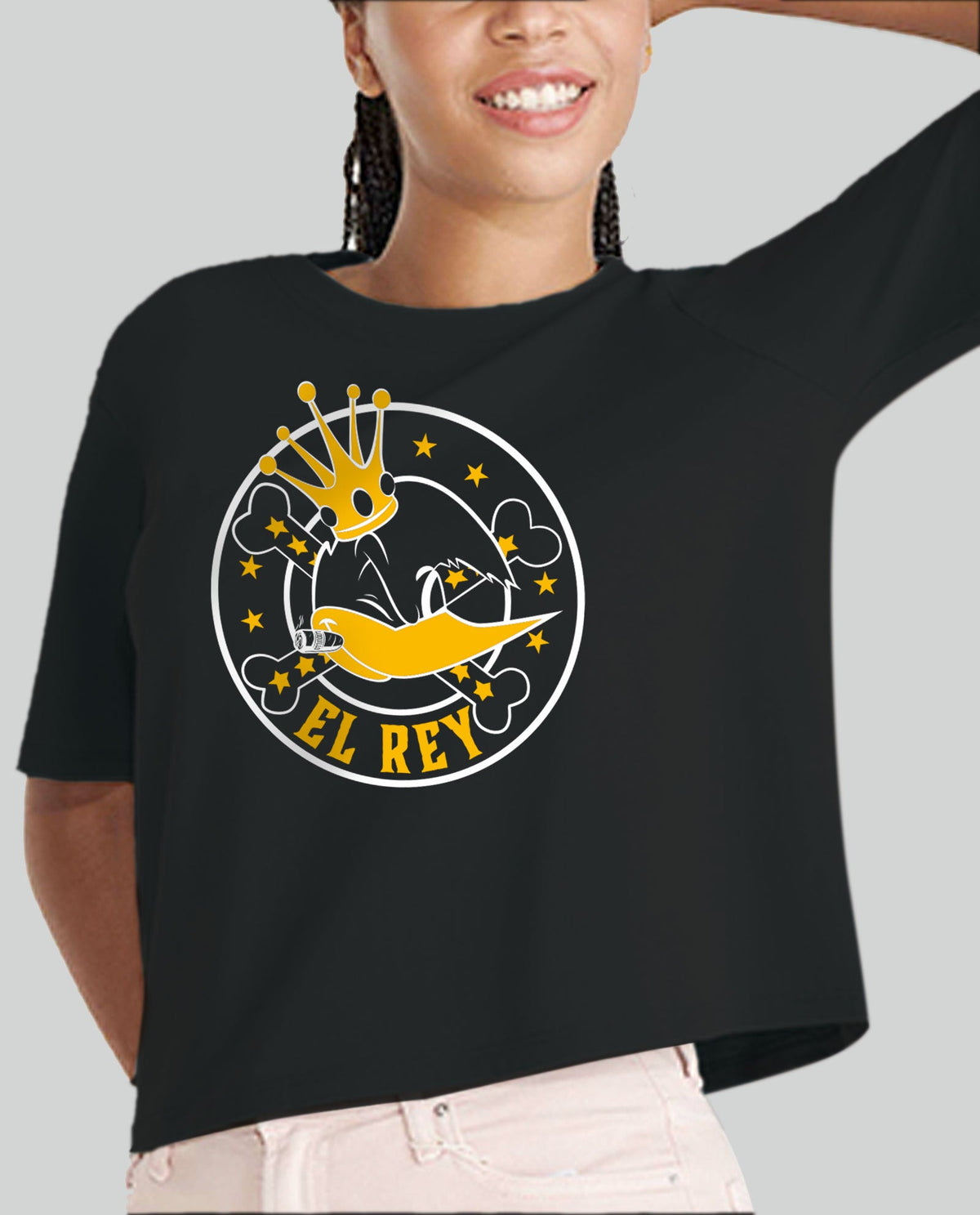 Camiseta Holgada EL REY Negra - Loquillo - Rocktud - Loquillo