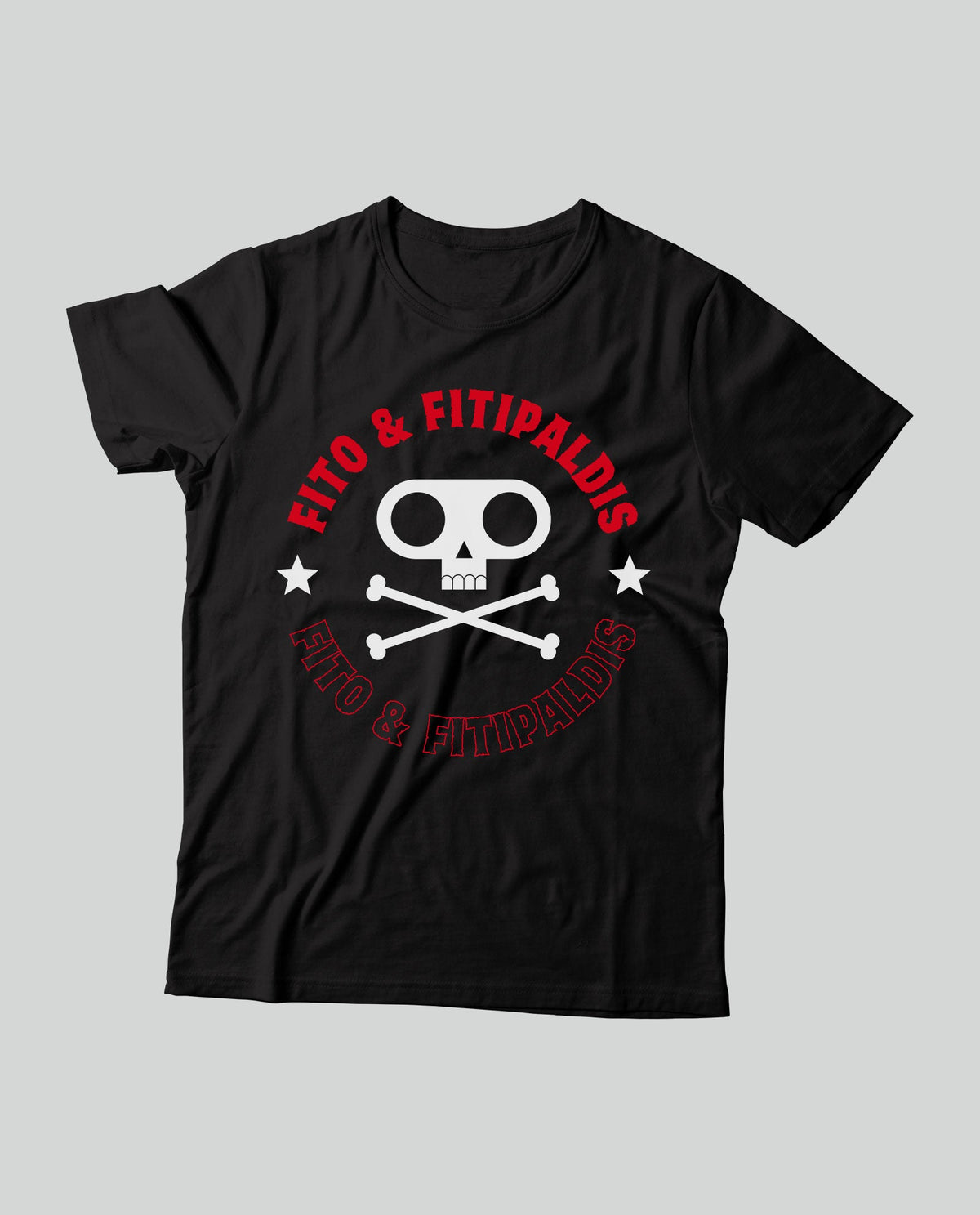 Camiseta "Huesos Edición Teatros" Hombre - Negra - Rocktud - Fito y Fitipaldis