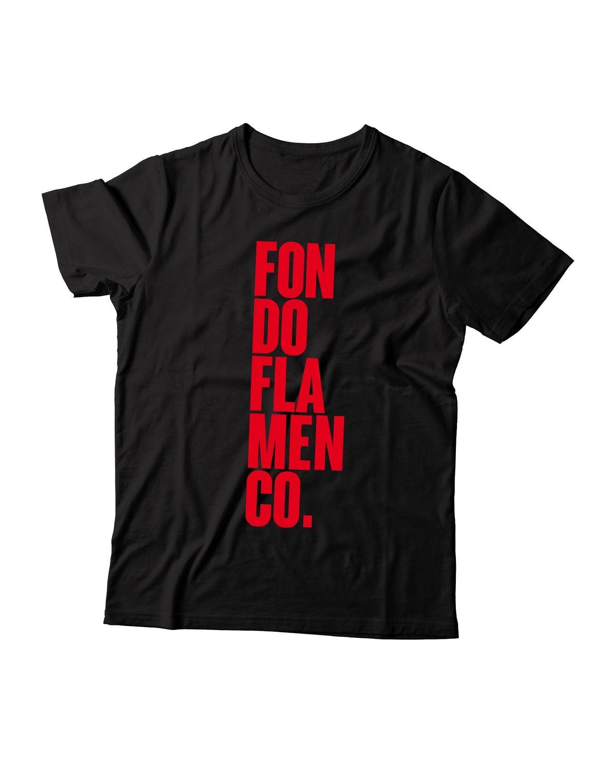 Camiseta "Logo Rojo" Negra - Fondo Flamenco - Rocktud - Fondo Flamenco