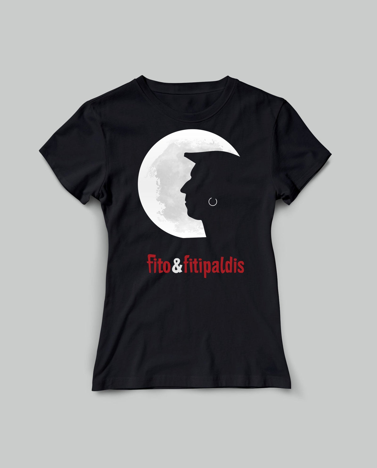 Camiseta Luna Mujer Negro - Rocktud - Fito y Fitipaldis